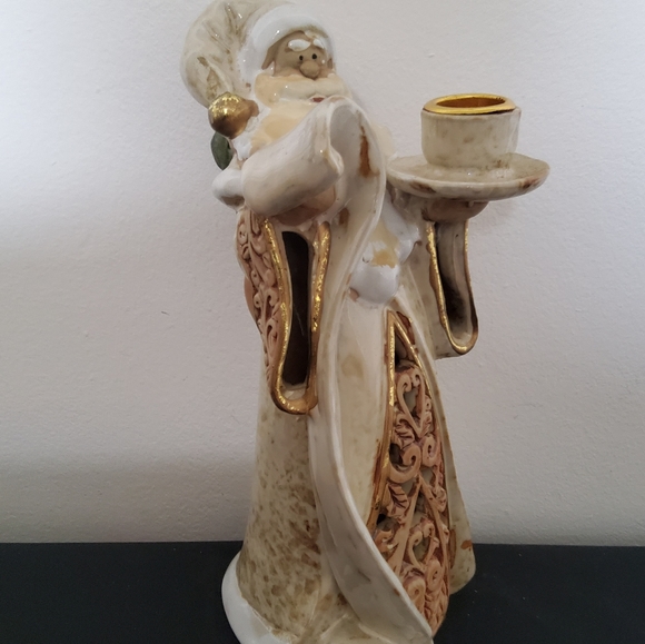 Ceramic Santa Claus candle holder - Picture 3 of 4